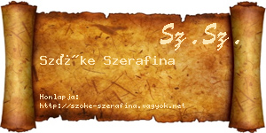 Szőke Szerafina névjegykártya